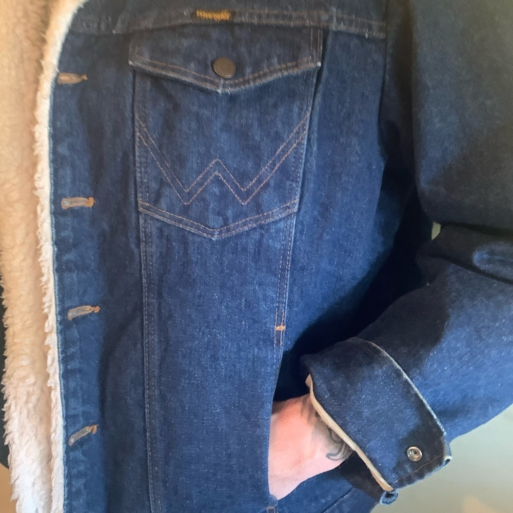 Vintage Wrangler Sherpa Lined Denim Jacket